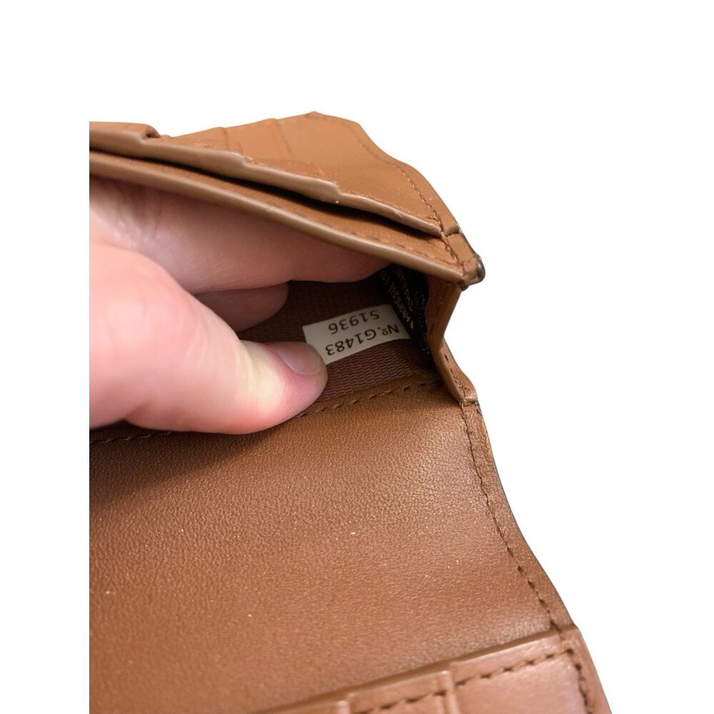 Coach Madison Skinny Leather Wallet 51936 Tan Brown Gold Logo - Picture 11 of 16